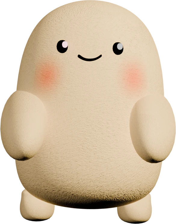 A Voicebooks mascot standing, arms out