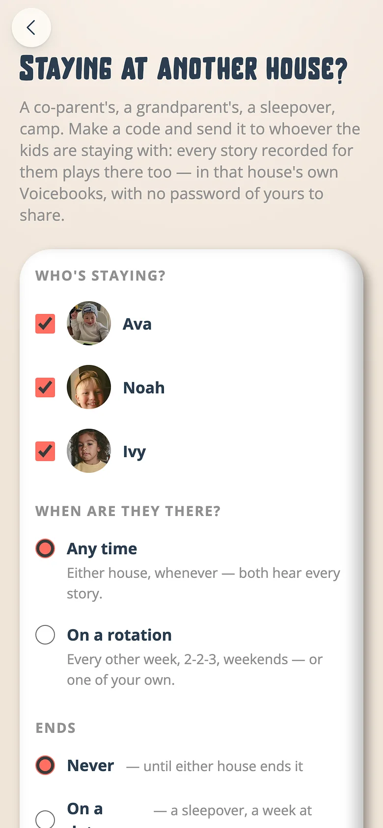 A Voicebooks stay showing the other house, the rhythm and the code